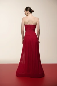 Vestido Drapeado Recortes - Maracujá