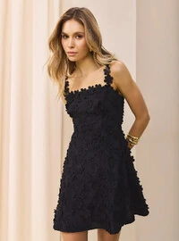Vestido Curto Flores 3D - Skazi