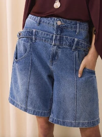 Shorts Jeans Clochard Cós Duplo - Skazi