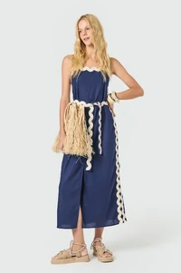 Vestido Alça Detalhes Crochê - Sly Wear