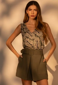 Short de Alfaiataria com Cinto - Sly Wear