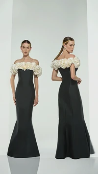 Vestido Ombro a Ombro Flores Sereia - Fátima Scofield
