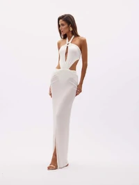 Vestido Amarração Franzido Metal - Oasis