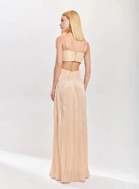 Vestido Longo Jersey Plissado - Tufi Duek