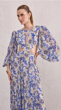 Vestido Longo Recortes - Tufi Duek