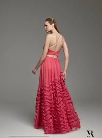 Vestido Um Ombro Barra Trabalhada - M.Rodarte