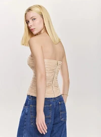Corselet Strapless Plissado - Tufi Duek