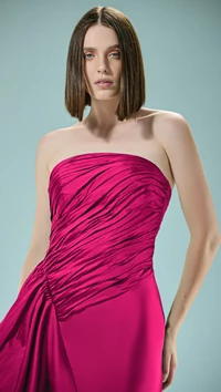 Vestido Busto Drapeado Saia Balone - Fátima Scofield