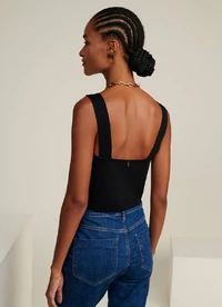 Top Cally Preto Tricot Feminino - Le Lis
