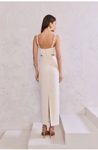 Vestido Detalhes Macramê Recortes - Tufi Duek