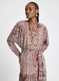 Vestido Longo Paisley - Lelis