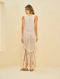 Vestido Crochê Franjas - Open