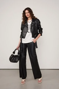 Jaqueta De Couro Perfecto Bolso Lateral - Animale