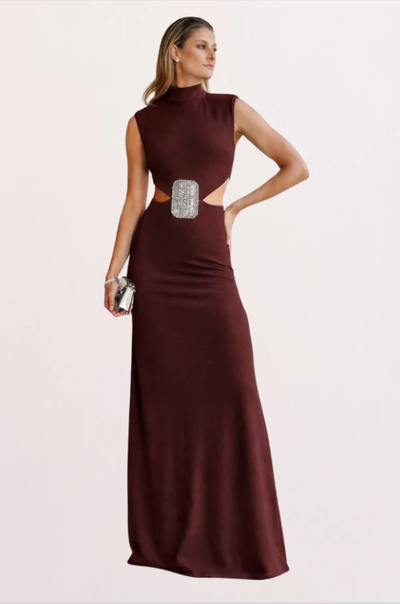 Foto Vestido Gola Alta Strass - Unity Seven