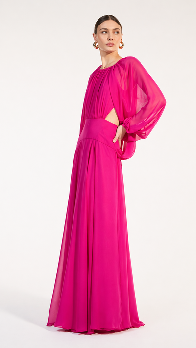 Foto Vestido Recortes Manga Longa - Skazi