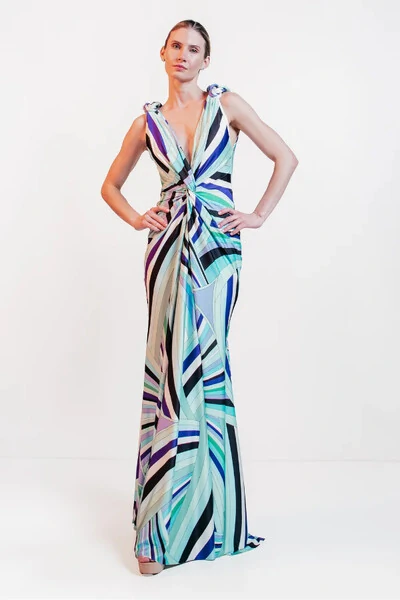 Foto Vestido Longo Estampado com Alamar - Unity Seven