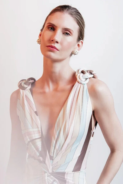 FotoVestido Longo Estampado com Alamar - Unity Seven