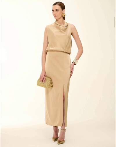 Foto Vestido Midi Acetinado - Artesacra