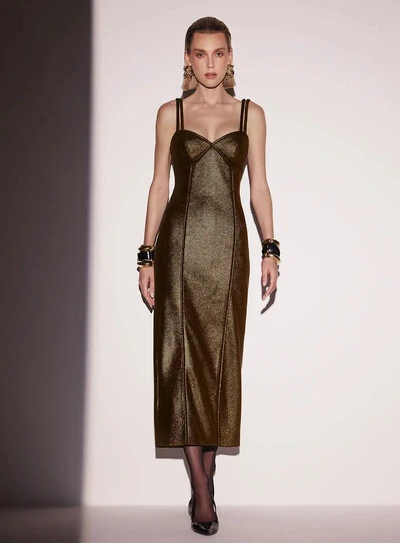 Foto Vestido Midi Jersey Foil - Tufi Duek