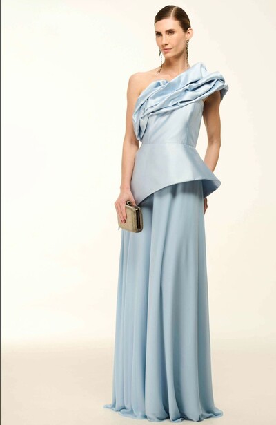 Foto Vestido Um Ombro Peplum - Artesacra
