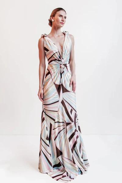 Foto Vestido Longo Estampado com Alamar - Unity Seven