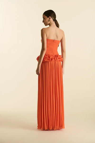 FotoVestido Plissado Flores - Maracujá