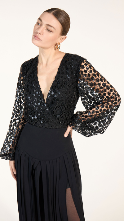 Foto Blusa Transparência Paetê - Skazi