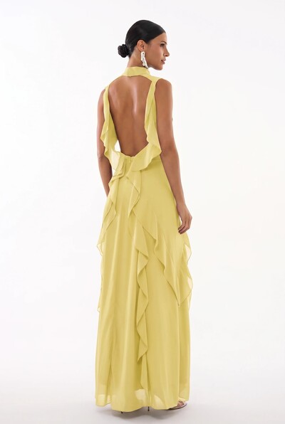 Foto Vestido Gola Alta Babados - Fleche D'or