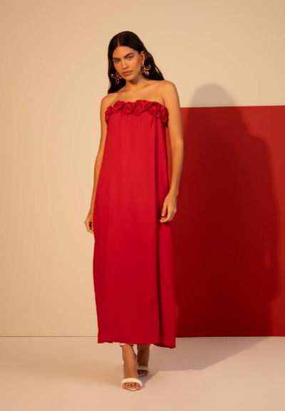 Foto Vestido Tomara-que-Caia com Detalhe de Rosas - Sly Wear