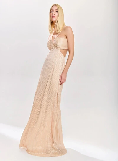 FotoVestido Longo Jersey Plissado - Tufi Duek