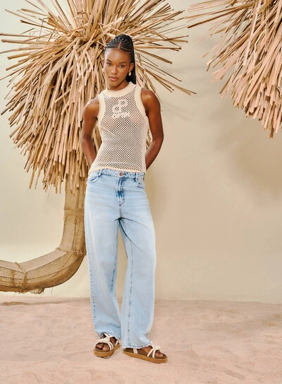 Foto Calça Jeans Feminina Baggy Basic Comfort - Open