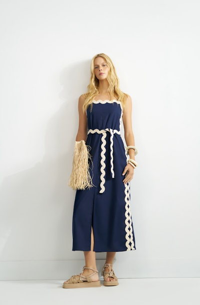 Foto Vestido Alça Detalhes Crochê - Sly Wear