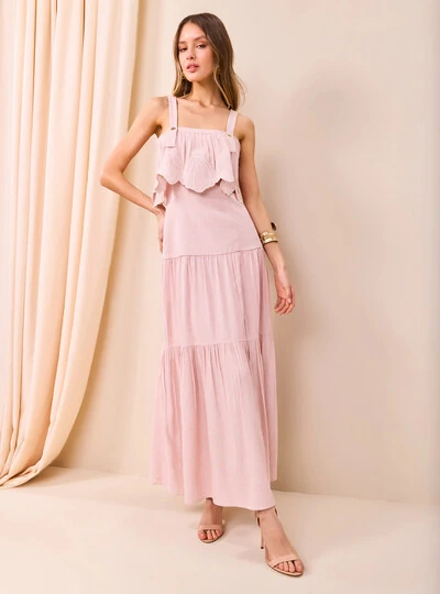 Foto Vestido Maxi Midi Bordado - Skazi