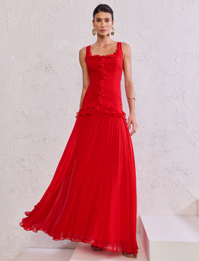 Foto Vestido Detalhes Babados - Tufi Duek