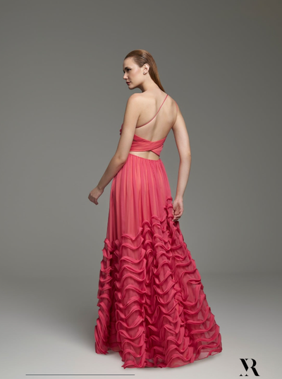 Foto Vestido Um Ombro Barra Trabalhada - M.Rodarte