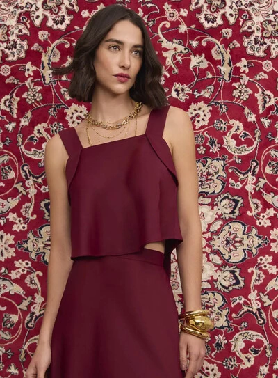 FotoConjunto Blusa Com Alças Fivela E Saia - Skazi