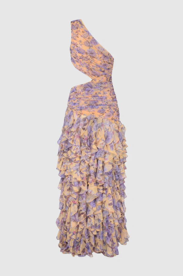 Vestido Um Ombro Babados - PatBo