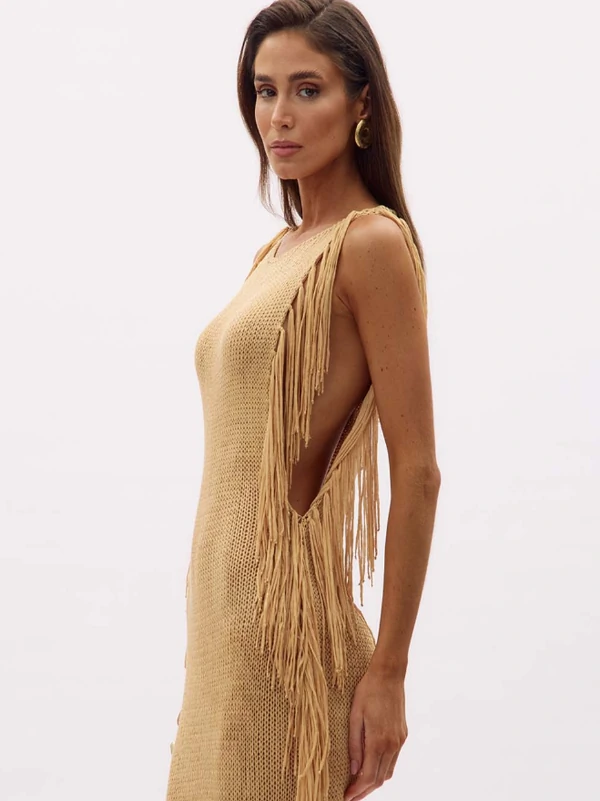 Vestido Tricot Franjas - Oasis