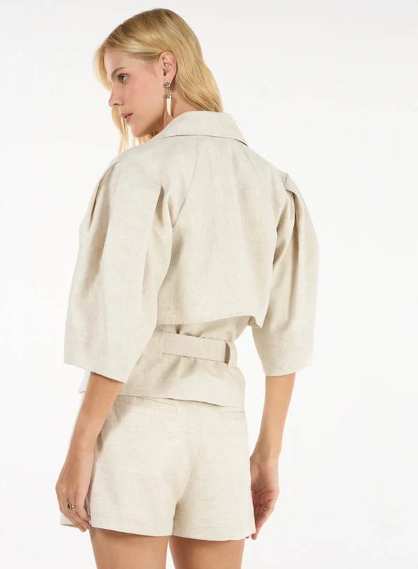 Conjunto Blazer e Shorts Linho - Tufi Duek