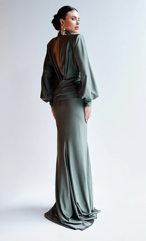 Vestido Gola Alta Pala Faixa - Unity Seven