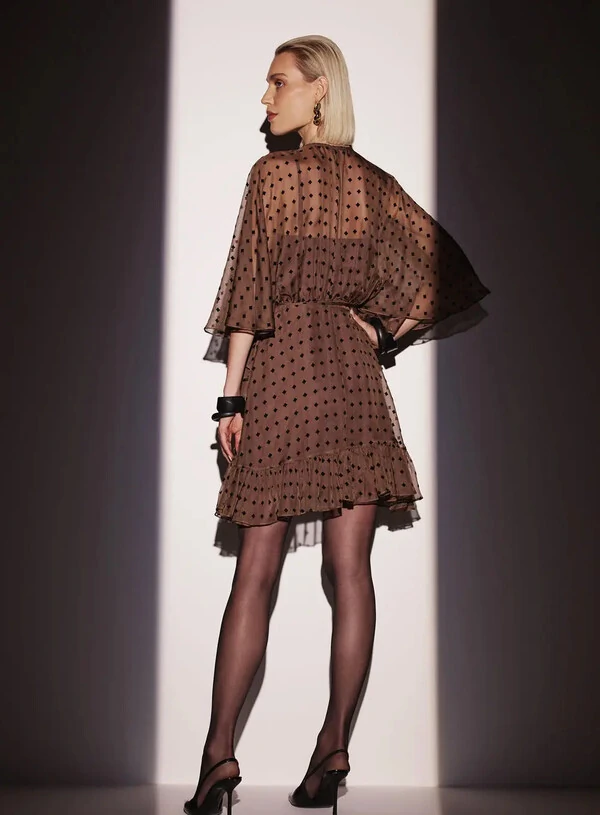 Vestido Transpassado Losango - Tufi Duek