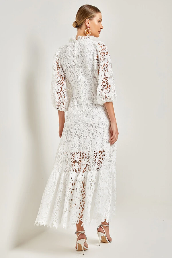 Vestido Midi Renda Maya - Ave Rara