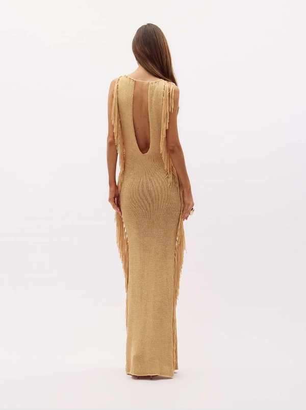 Vestido Tricot Franjas - Oasis