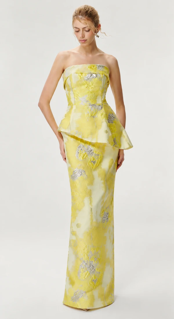 Vestido Jacquard - Marrô