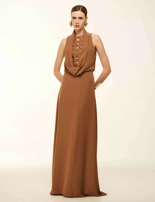 Vestido Gola Boba Textura - Artesacra