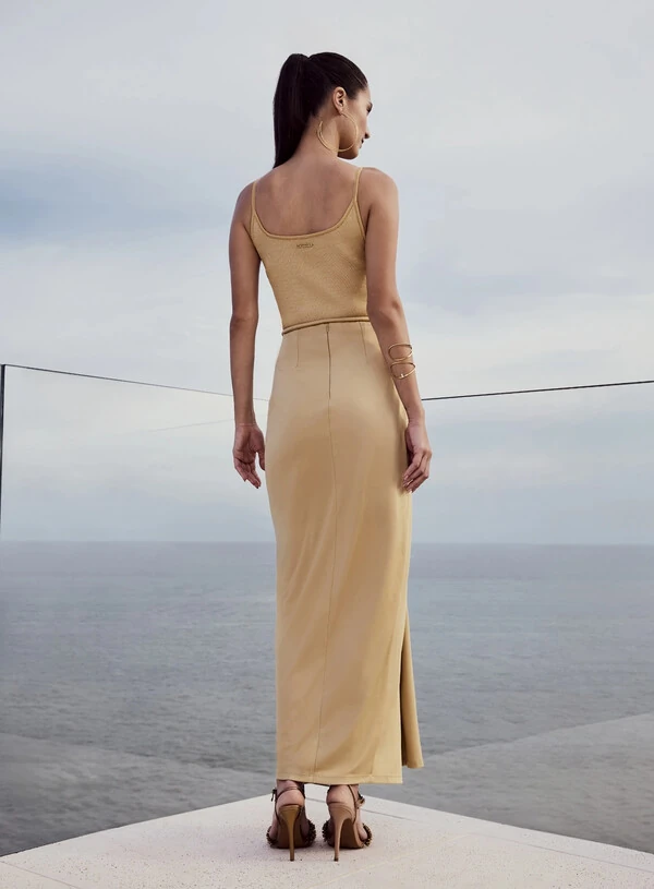 Saia Maxi Midi Jersey Shine - Tufi Duek