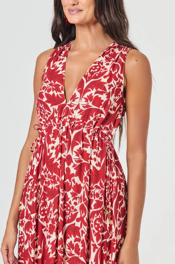 Vestido Estampado Amarração - Sly Wear