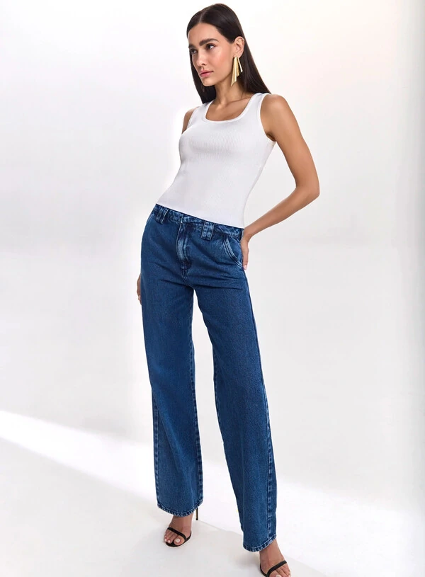 Calça Jeans Wide Leg - Tufi Duek