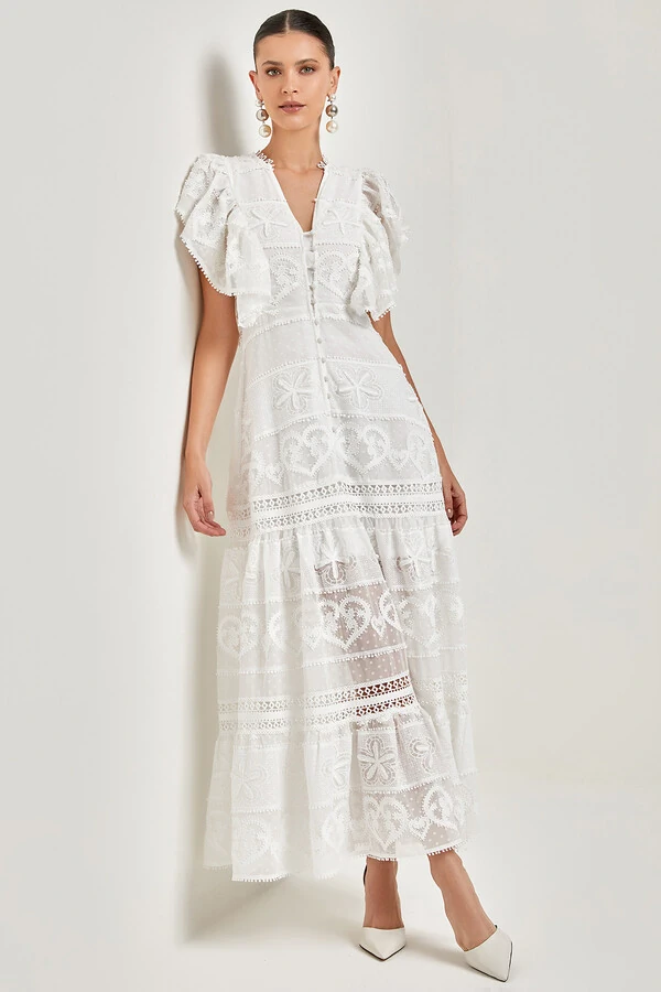 Vestido Longo Cute Lace - Ave Rara