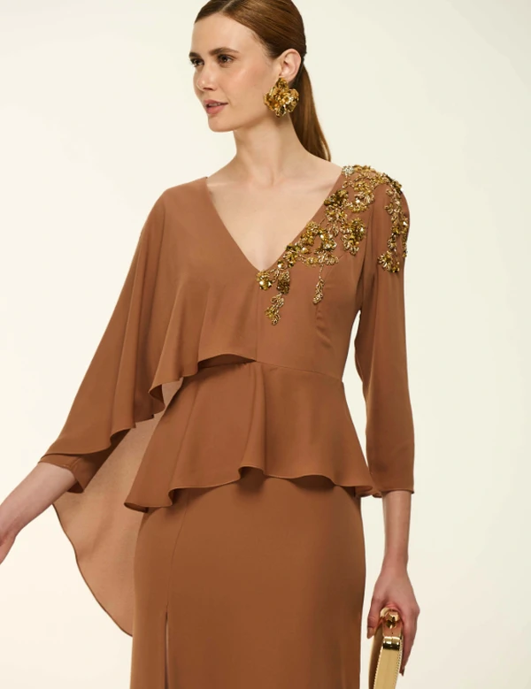 Vestido Bordado Capa - Artesacra